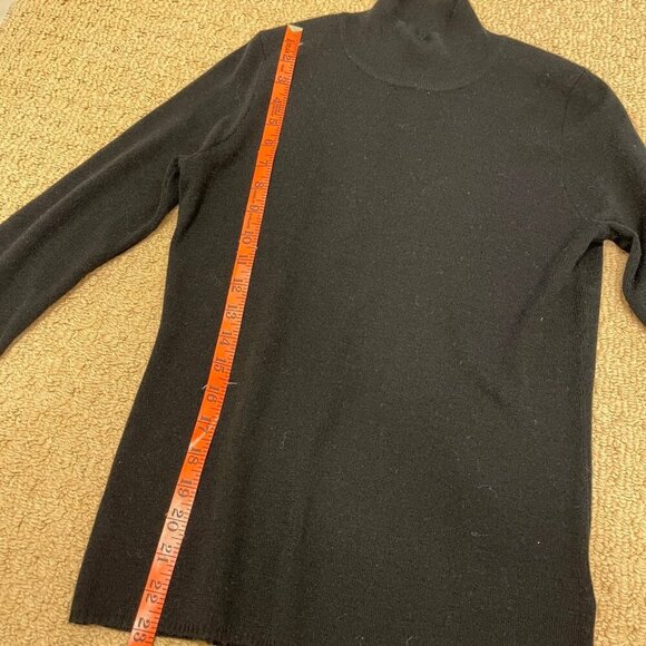 Vintage Camela Merino Wool Blend Knit Mockneck Sweater Black - Picture 8 of 10